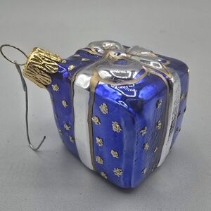 Blue and Silver Gift Ornament